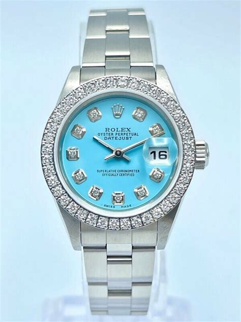 womens rolex blue|rolex tiffany blue.